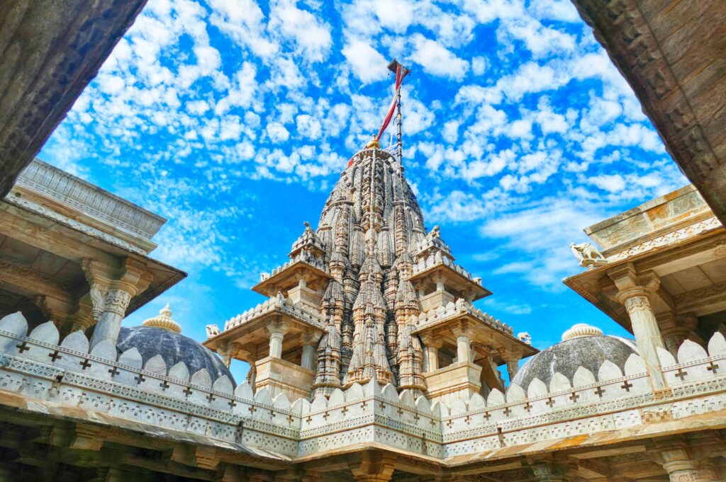 Low angle viewof Ranakpur Jain Temple, Sadri, India