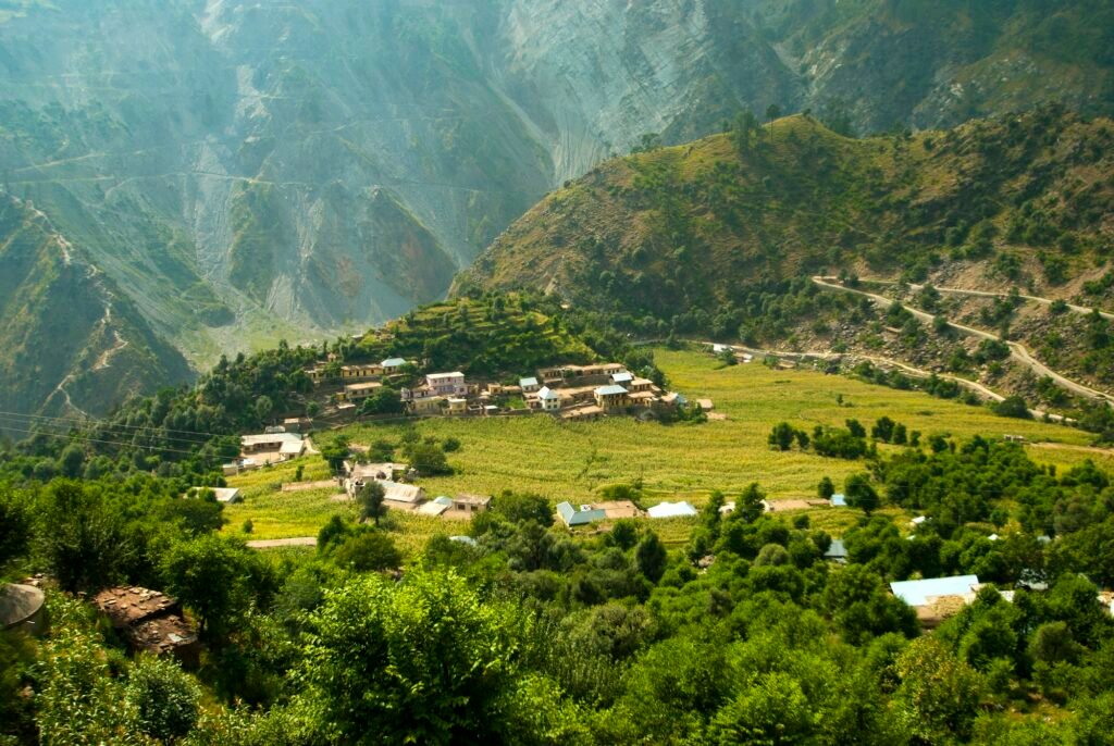 Beautiful Scenic View from Jammu to Srinagar Road, Jammu and Kashmir state, India