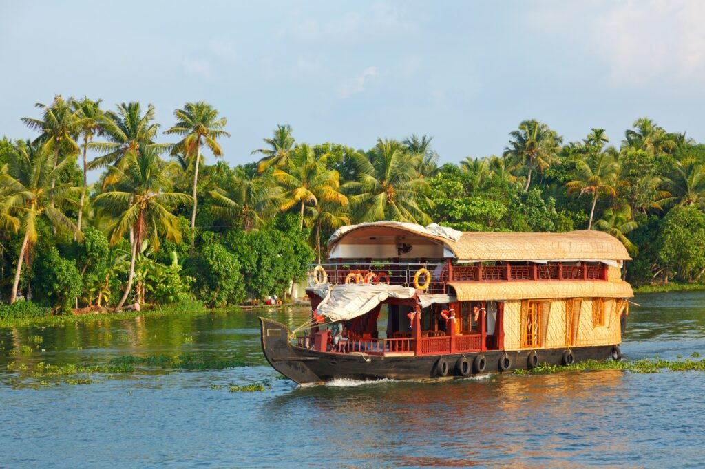 Houseboat on Kerala backwaters, India