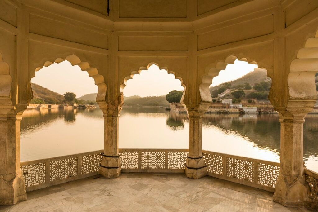 Lake by Amer Fort, Jaipur, Rajasthan, India