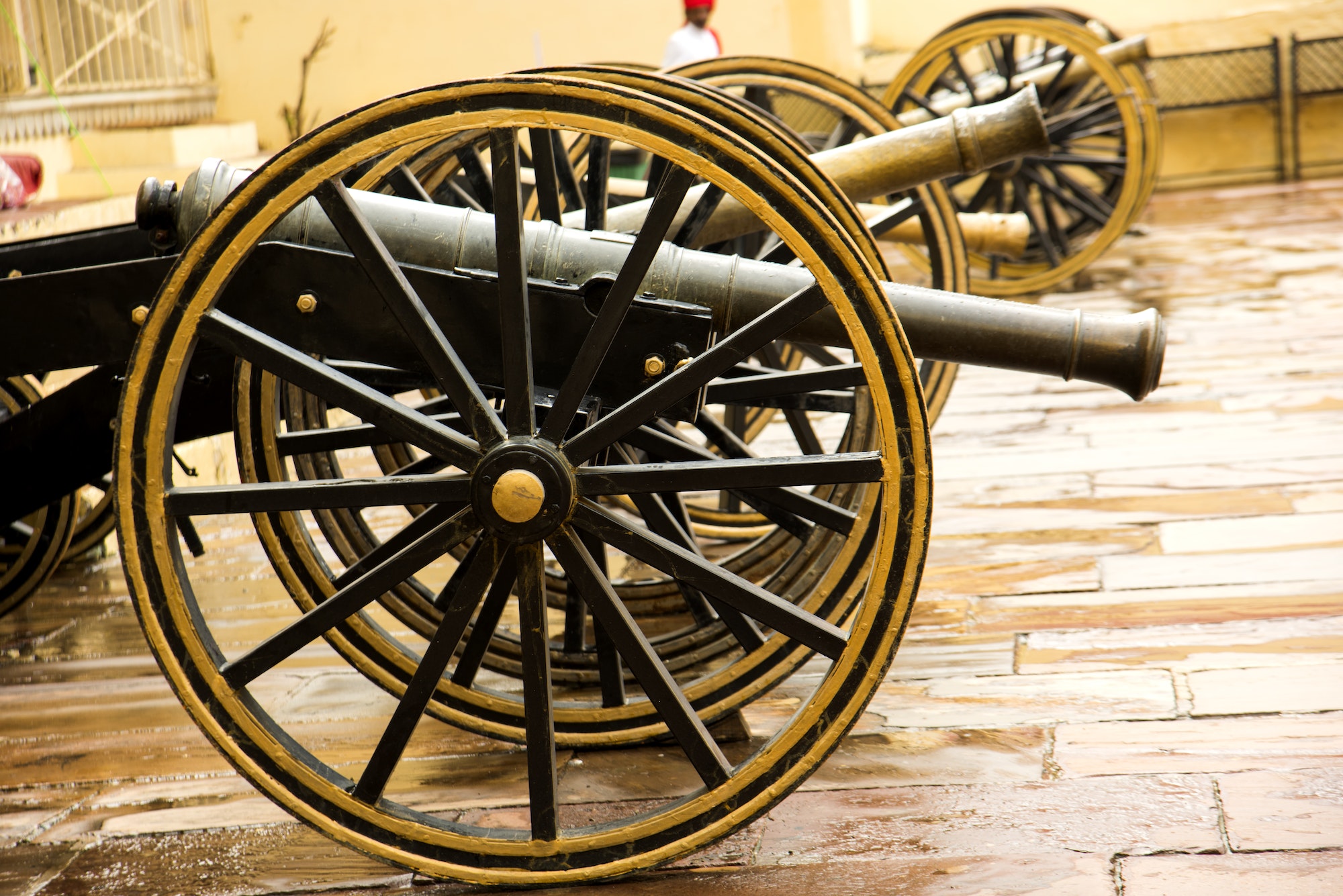 Old cannon in City Palace, Jaipur, Rajasthan, India